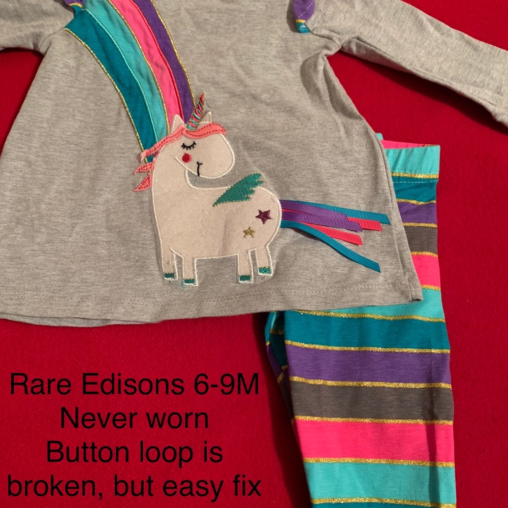 Rare Editions 6-9 months Unicorn 2 piece set-NEW
